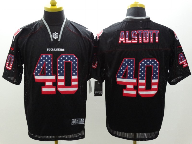 Men's Tampa Bay Buccaneers Mike Alstott #40 Black Jersey